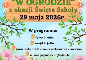 Plakat festynu - W ogrodzie