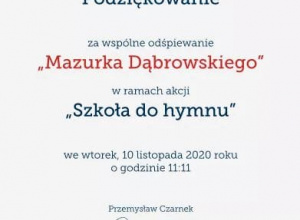 Szkoła do hymnu