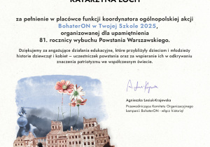 Dyplom, podziękowanie