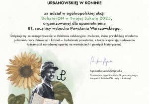 Dyplom, podziękowanie