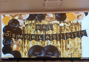 Baner "Bal ósmoklasistów"