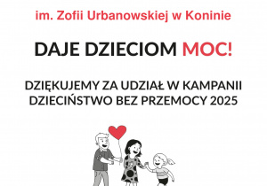 Podziękowanie za udział w akcji "Dzieciństwo bez przemocy"