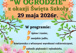 Plakat festynu - W ogrodzie