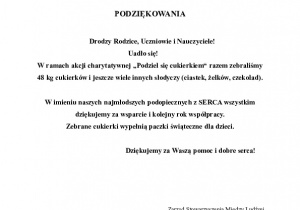 podziękowanie