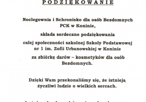 Podziękowanie